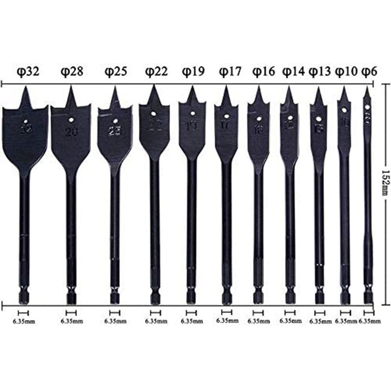Boxonly Flat Wood Drill Bit 35mm Carbon Steel Spade Drill Bits for Soft Wood,Hard Wood Plywood,Chipboards - Image 4